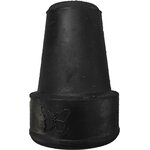 Kepinpääkumi kävelykeppiin / kyynärsauvaan 18 mm Musta