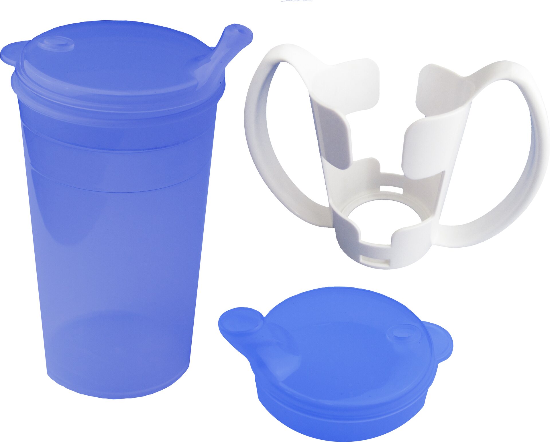 Nokkamuki neste- ja vellikannella + irrotettavalla kahvalla Sininen