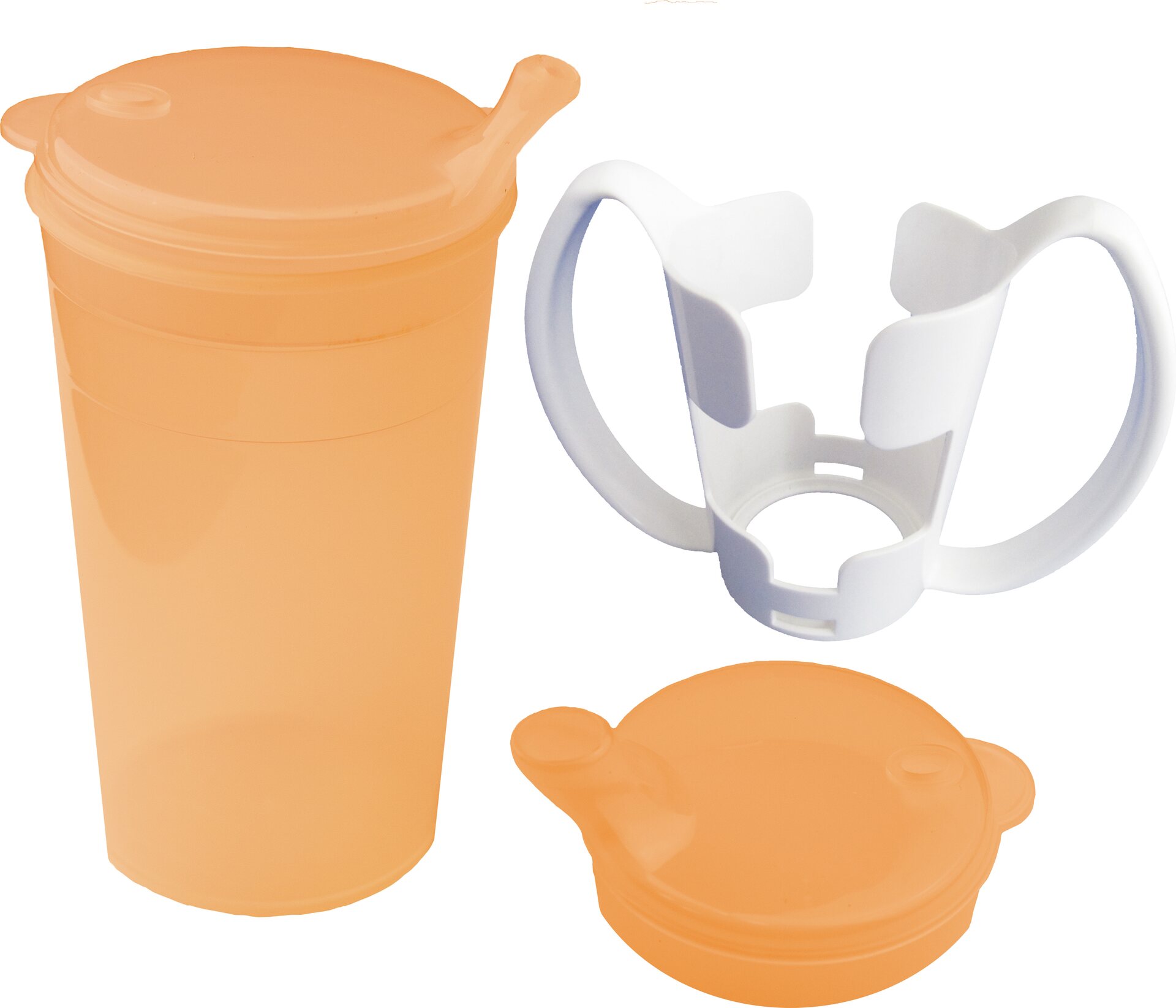 Nokkamuki neste- ja vellikannella + irrotettavalla kahvalla Oranssi