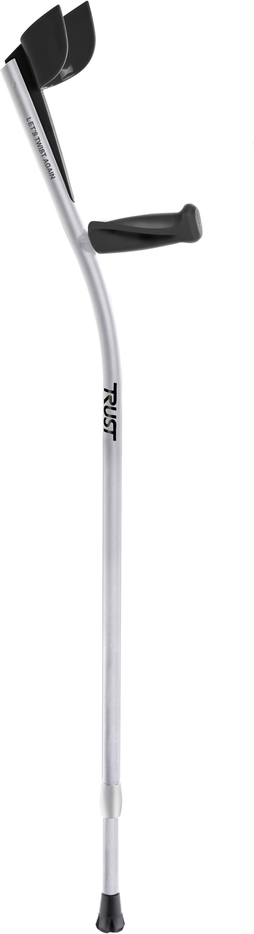 Kyynärsauva Let´s twist again Musta/hopea Oikea