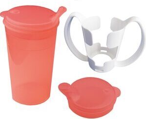 Nokkamuki neste- ja vellikannella + irrotettavalla kahvalla Punainen