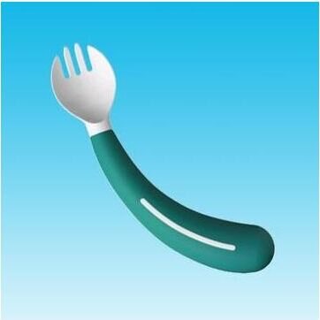 Henrogrip Haarukka lapsille Vihreä, Vasakukäeline