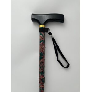 Taittuva kävelykeppi 74-84 cm – paisley-kuvio